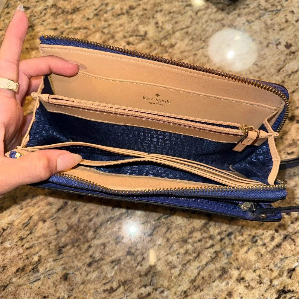 Kate Spade Royal Blue Wallet wristlet
